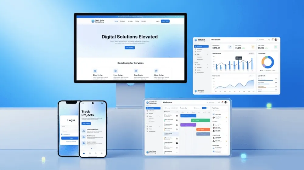 Stack Desire project portfolio showcasing web and mobile applications